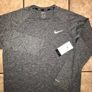 Men's Nike Heathered Long-Sleeve Hydroguard Swim Shirt-Size M (NESSA590